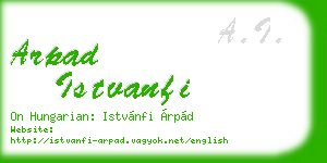 arpad istvanfi business card